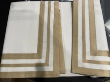 $248 Matouk Italy New 1pc Euro sham 600TC Cotton Percale Beige ONE Allegro