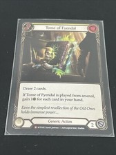 Flesh and Blood FAB Tome of Fyendal Near Mint Rainbow Foil Welcome to Rathe