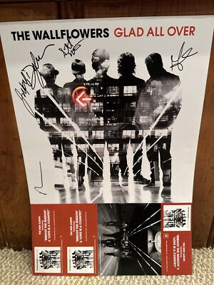 #ad Jakob Dylan The Wallflowers Glad All Over SIGNED 2 Sided Flat Promo Poster $50.00