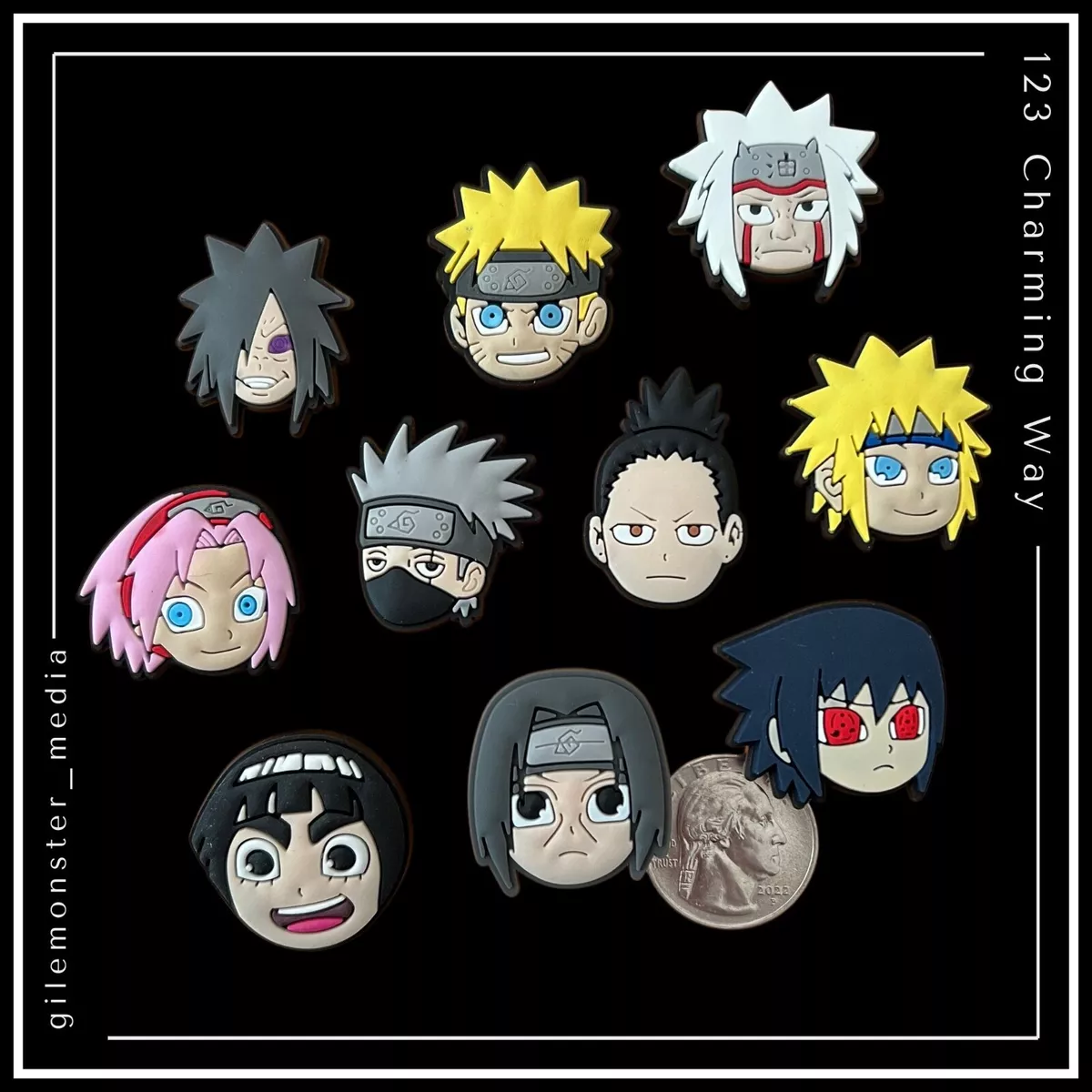 Naruto top croc charms