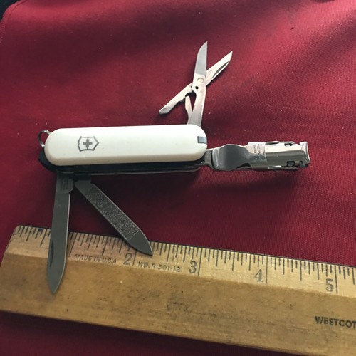 victorinox SWISS ARMY KNIFE WHITE NAIL CLIPPER KNIFE FISHING CAMPING