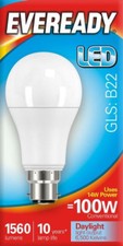 2 x 14W = 100W LED GLS Bayonet BC B22 Light Bulb in Daylight White = 100 Watt