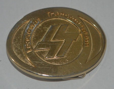 Leaseway Transportation Oval Goldtone Belt Buckle