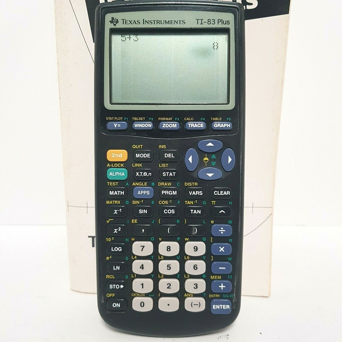 TEXAS INSTRUMENTS Ti-83 Plus Graphing Calculator Bundle Manual TESTED!!!