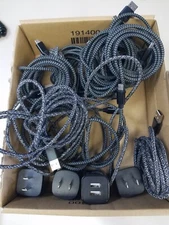 USB to Micro USB cable (Length 6ft) (Lot of 11), with 4 Power adapters