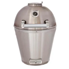Caliber Pro Kamado 22" Freestanding Charcoal Smoker Grill - Stainless Steel