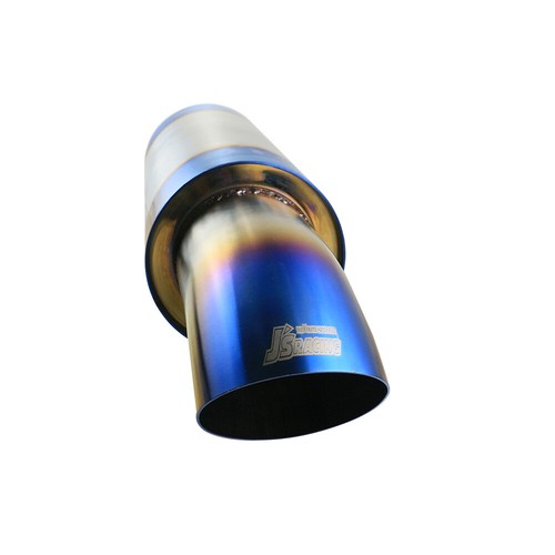 2.5'' inlet Straight Flow Racing Exhaust Muffler Tip OD 3.5'' OD Body 5'' 550mm - Picture 7 of 7
