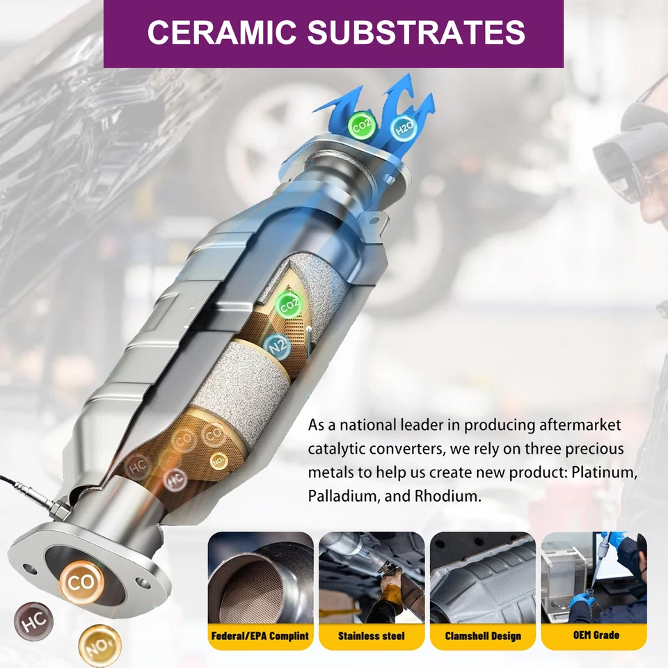 Catalytic Converter For 2005-2010 Chrysler 300 Dodge Charger Magnum 2.7L 3.5L Foto 4 de 4