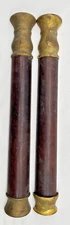 Set of Large Wood Columns From Seth Thomas Clock , 19" tall.  (0578)