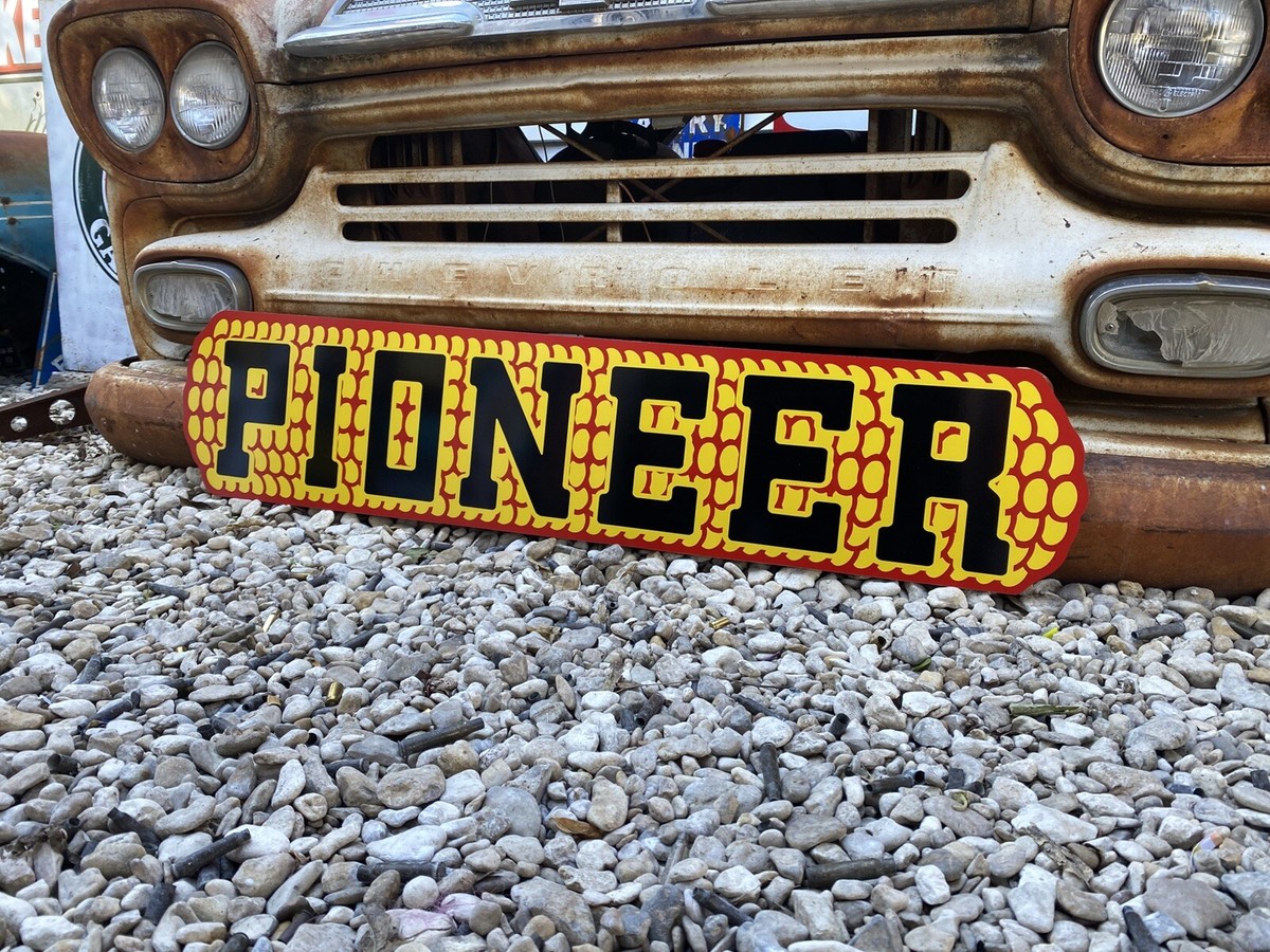 Antique Vintage Old Style Pioneer Seed Sign! | eBay