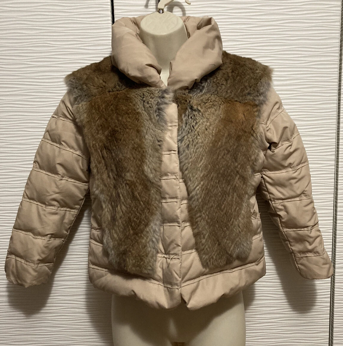 ERMANNO SCERVINO JUNIOR light pink Down Puffer Jacket zip front