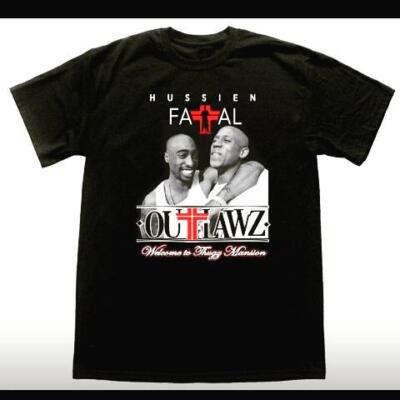 Vintage Hussein Fatal x Tupac Shakur Tee Outlawz Ride wit Us or Collide wit Us