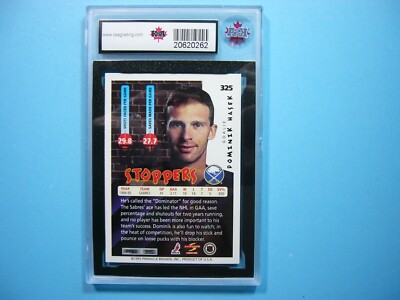 1995/96 SCORE STOPPERS NHL HOCKEY CARD #325 DOMINIK HASEK KSA 9