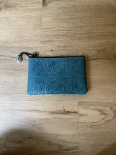 Oberon Design Triskelion Zipper Pouch In Blue