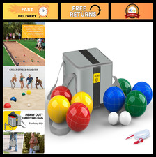 Regulation 107mm Bocce Ball Set - Professional Tournament Quality, 920g, Multi-C