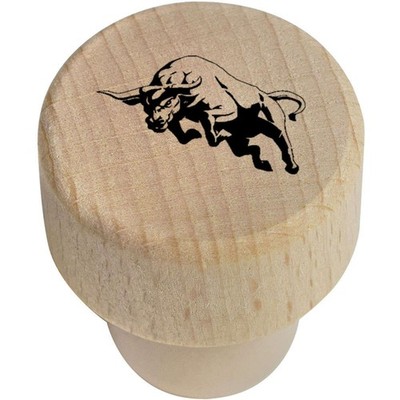 19 mm ''Charging Bull'' Flaschenverschluss / Korken aus Holz (BS00034777)