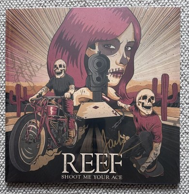 REEF Shoot Me Your Ace - Blue Marble Vinyl LP Signed Edition ONLY 300 LTD ED
