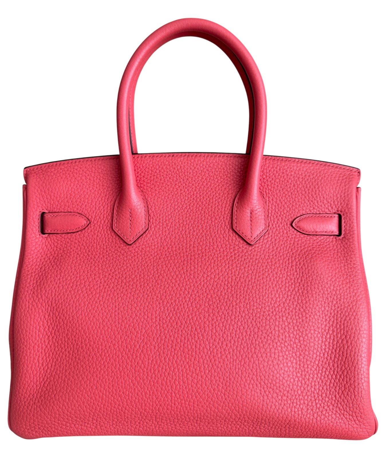 Hermes Birkin 30 Verso Rose Texas Pink Orange Togo Leather Palladium Hardware image 4