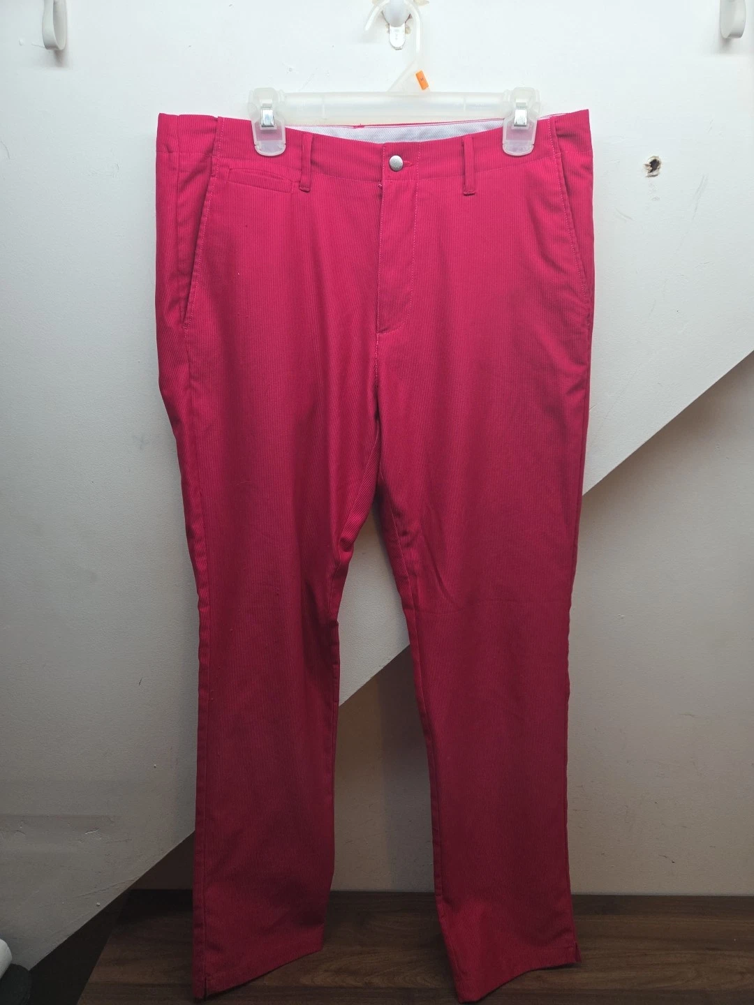 Callaway Golf Pants Mens 34x32 Pink Flat Front Performance Stretch Dress Casual