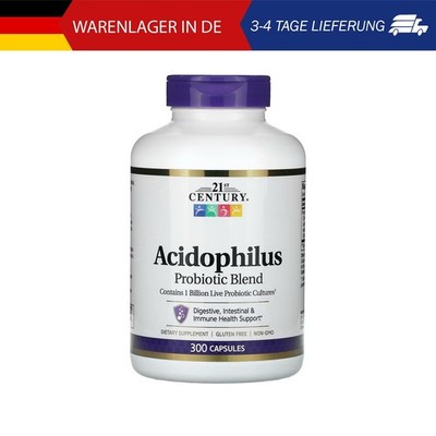 21st Century, Acidophilus, Probiotische Mischung, 300 Kapseln