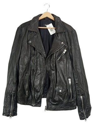 Tigha Lederjacke Damen Gr. 38 Schwarz Modern Biker Style Echtleder