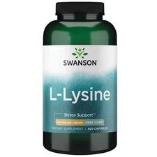 Swanson Free-Form L-Lysine 500 mg 300 Capsules