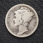 1916 *S*MERCURY HEAD SILVER DIME *FREE SHIPPING** C4261