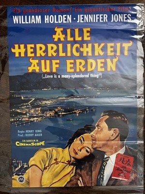 1955 Original Movie Poster Love Is a Many Splendored Thing Holden Jones German