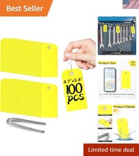 100 Pcs Bright Yellow Writable Shipping Tags - Ideal for Organizing Labeling