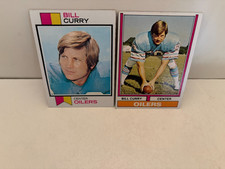 LOT OF 2 BILL CURRY 1970s Cards Rookie #43 441 HOUSTON OILERS Georgia Tech Exc