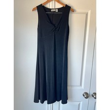 Chico's Travelers Sleeveless Little Black Dress w/ Twist Front Detail | Size 1