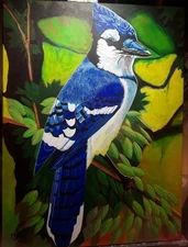 Blue Jay, Acrylic on Canvas, 18x24