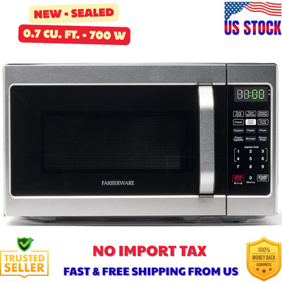 Farberware Classic 0.7 Cu. Ft. Countertop Microwave, Brushed Stainless