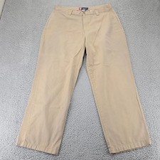 Chaps Ralph Lauren Pants Mens 36x30 Brown Vintage Y2k Chino Flat Front Mid Rise