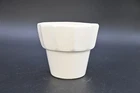 Vintage . Hull USA 41 Pottery Planter White Color Ruffled Rim Flower Pot #2