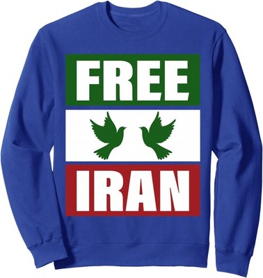 Free Iran Freedom Peace Iranian Flag Colors Iran Unisex Crewneck Sweatshirt