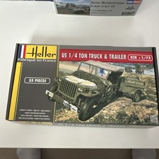 Heller "1/4 ton Truck & Trailer" US Army 1:72 Scale A+ Factory Sealed Dated 2013