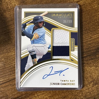 Junior Caminero 2023 Panini Immaculate Patch Autograph Auto Card 35/99 #50 RC