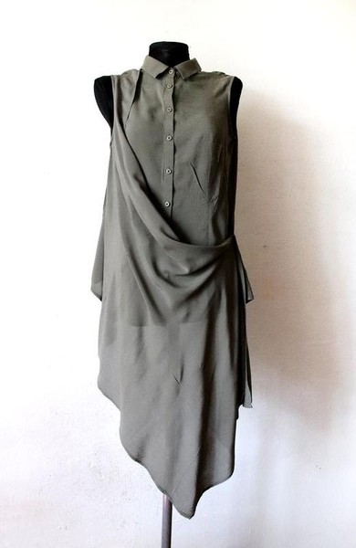 Women DKNY Shirt Khaki 36 / S / 44