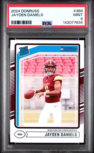 2024 PANINI DONRUSS #389 JAYDEN DANIELS ROOKIE RC PSA 9