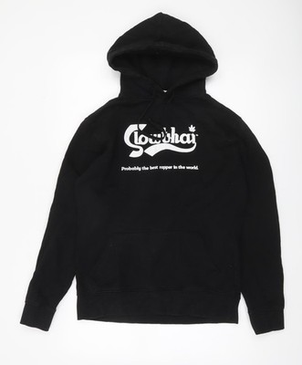 Blanks Factory Herren Schwarz Pullover Hoodie S Grafikdruck
