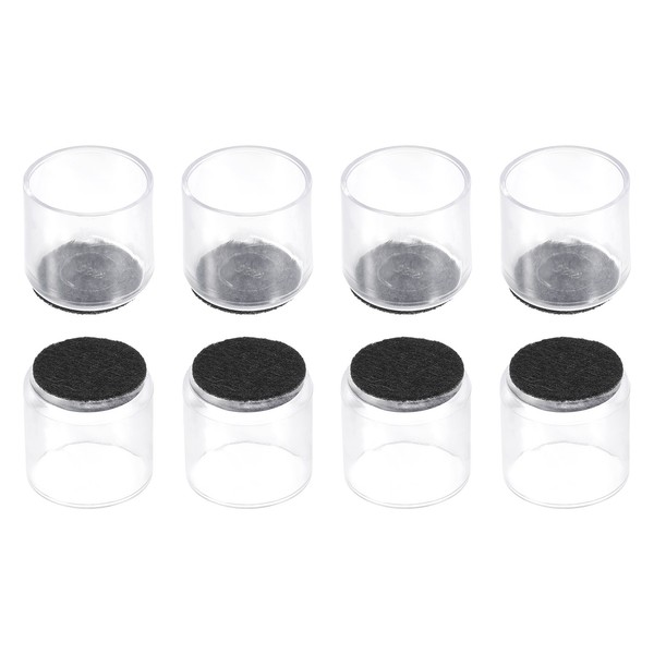 "8Stk Stuhl Bein Boden BeschüTzer 25Mm(0.98\") Stuhl Bein Abdeckung (Klar Weiß)"-image