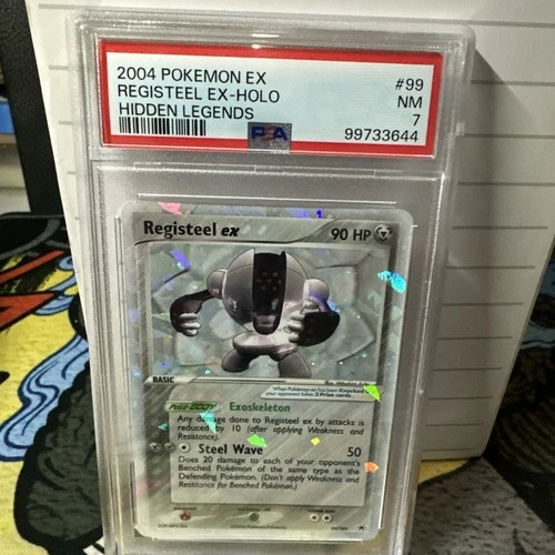2004 Vintage Pokemon Ex Hidden Legends REGISTEEL EX-HOLO PSA 7 99/101