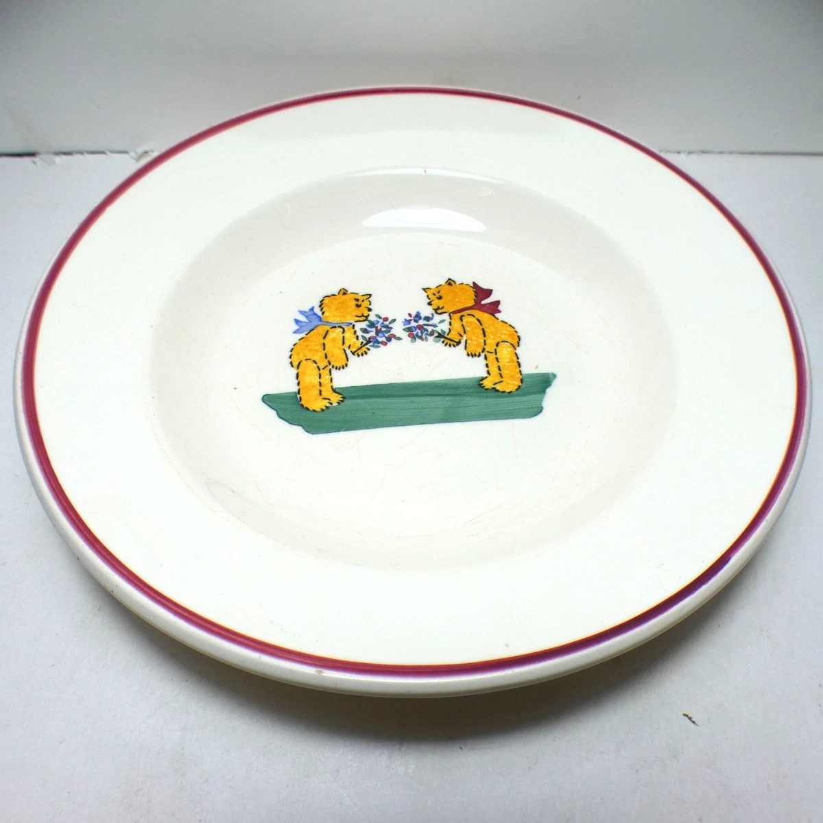Kinderteller Putzl Zell Porzellan Suppenteller Teddybären Motiv W-3945