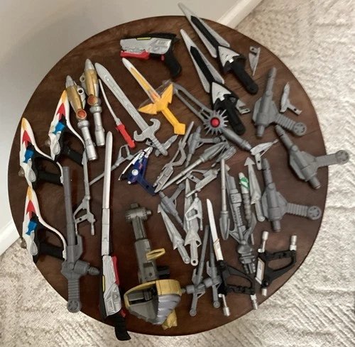 VINTAGE MIGHTY MORPHIN POWER RANGERS Weapons Accessories Lot Bundle