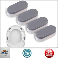 Universal Toilet Seat Bumpers 4 Pck, Compatible with Most Toilets, Durable Adhes