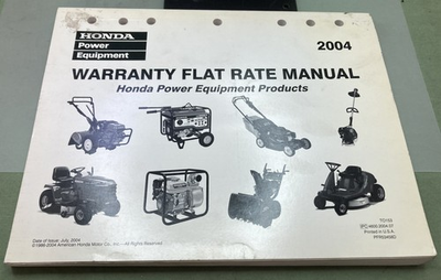 #ad #ad Genuine Honda TO153 Warranty Flat Rate Manual Power Equipment Products #x27;86 #x27;04 $26.88