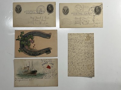 1903-1908 Bibby Line McKinley Embossed Horseshoe (5) Antique Postcard Lot OFF3