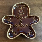 Hull Pottery Gingerbread Man Cookie Plate Dish Brown Drip 10” Signed Vintage