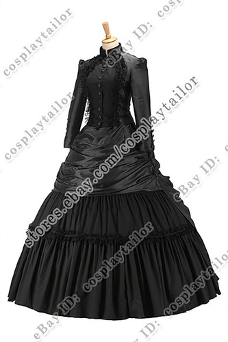Marie Antoinette Gothic Lolita Steampunk Layered Evening Dress - Picture 64 of 87